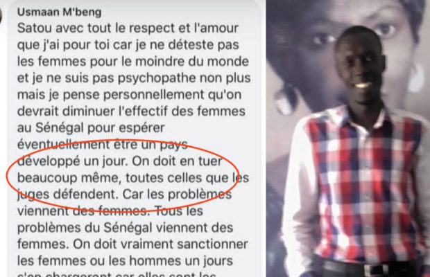 Appel à l'extermination des femmes : Ousmane Mbengue écope du sursis