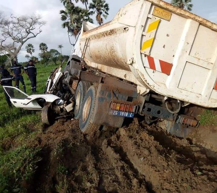 Oussouye : Une collision entre un camion et un "7 places" fait 6 morts et 2 blessés