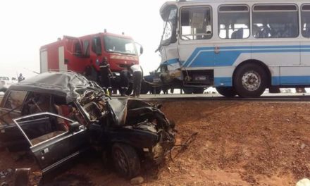 Guéoul : Un bus prend feu, un passager meurt calciné