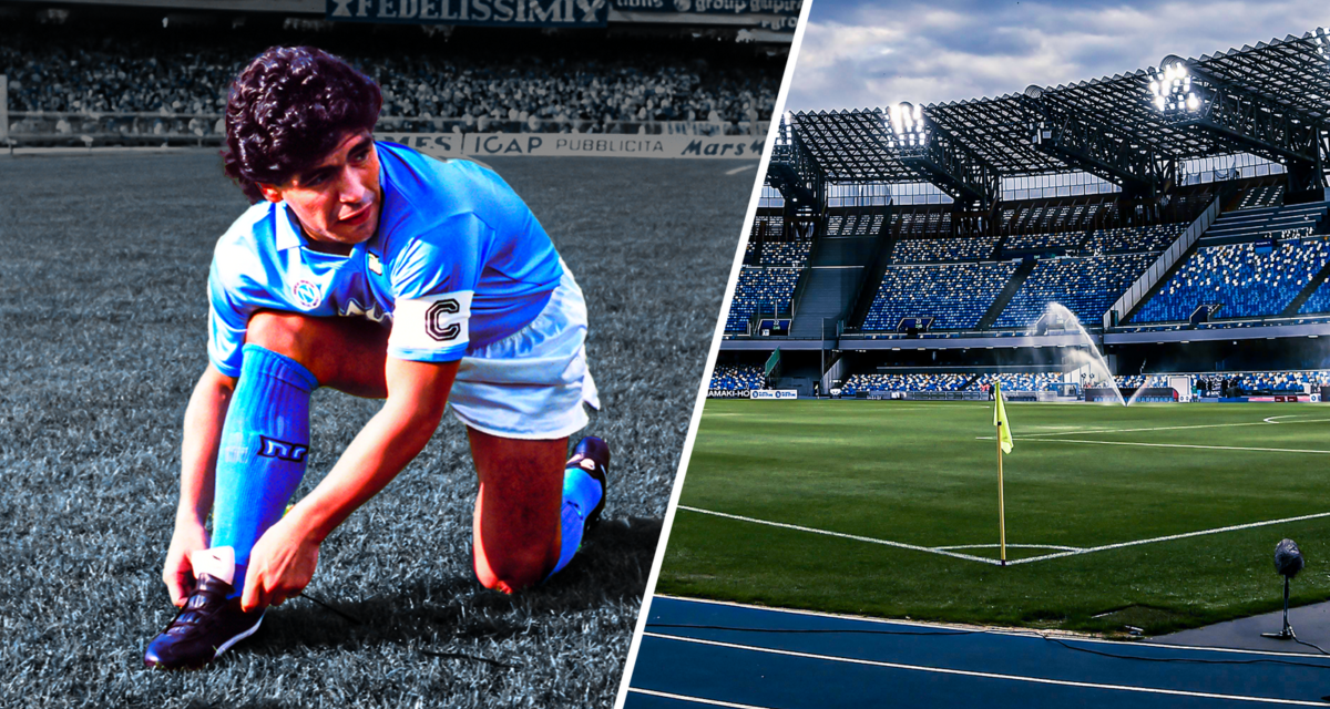 NAPLES - Le stade San Paolo porte le nom de Diego Armando Maradona