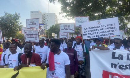 IMAGES / MARCHE DES JOURNALISTES - La Cap exige la libération immédiate et inconditionnelle de Pape Alé Niang