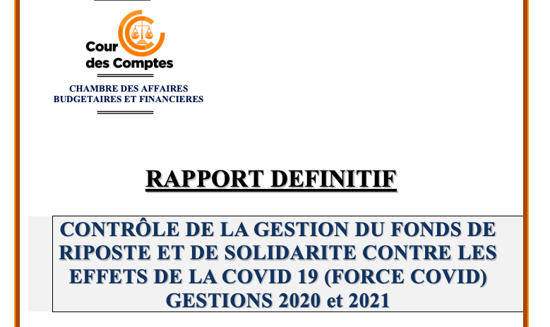 RAPPORT DE LA COUR DES COMPTES - Le Président somme le PM de prendre les mesures adéquates