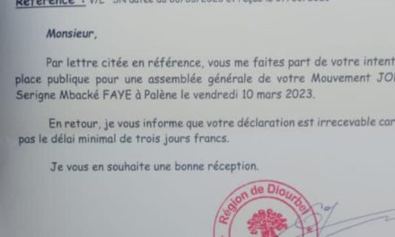 MBACKÉ – Le préfet interdit un meeting d’investiture de Macky