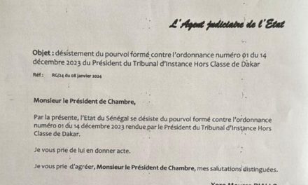 REINTÉGRATION DE SONKO SUR LES LISTES ÉLECTORALES - L’Etat se désiste de son pourvoi