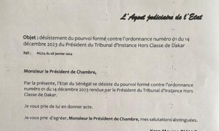 REINTÉGRATION DE SONKO SUR LES LISTES ÉLECTORALES - L’Etat se désiste de son pourvoi