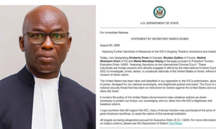 GEL DE SES AVOIRS - Washington sanctionne le procureur adjoint sénégalais de la CPI, Mame Mandiaye Niang