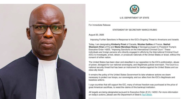 GEL DE SES AVOIRS - Washington sanctionne le procureur adjoint sénégalais de la CPI, Mame Mandiaye Niang