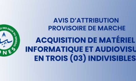 Acquisition de matériel informatique et audiovisuel en trois (03) indivisibles