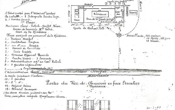 15 mars 1908 : attaque armée de la résidence coloniale de Dagana, par le marabout Aly Yoro Diop de Fanaye (Dimatt)