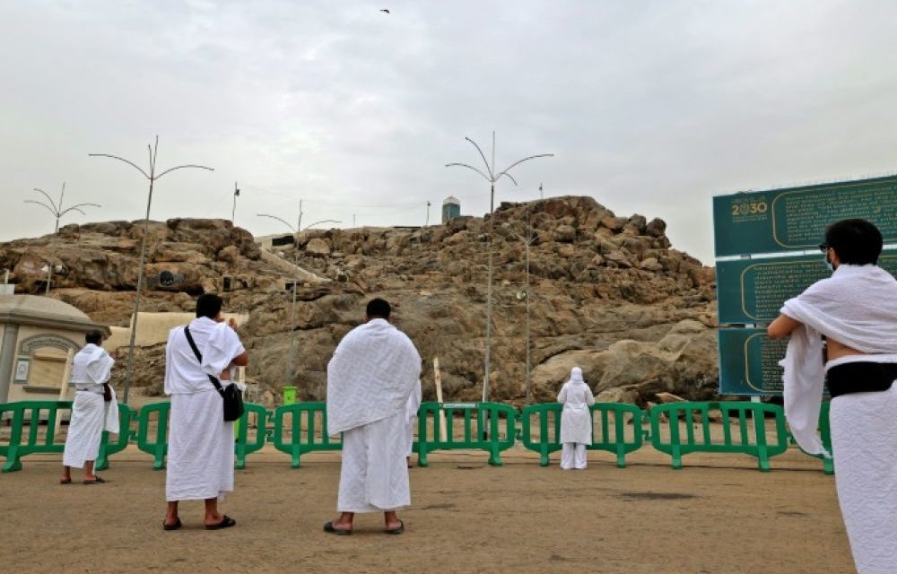 Les fidèles rassemblés au Mont Arafat, moment fort du hajj