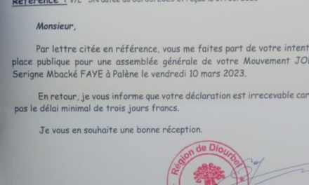 MBACKÉ – Le préfet interdit un meeting d’investiture de Macky