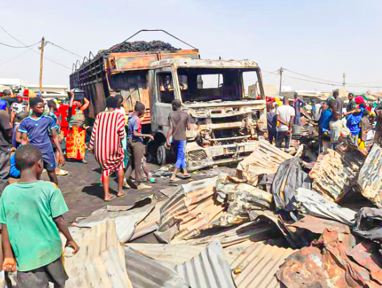 KAOLACK - Plusieurs cantines parties en fumée dans un incendie au marché ‘’Syndicat’’