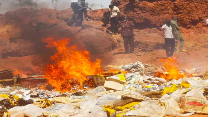 KAFFRINE -  Plus de 6 tonnes de chanvre et de faux médicaments incinérés par la douane