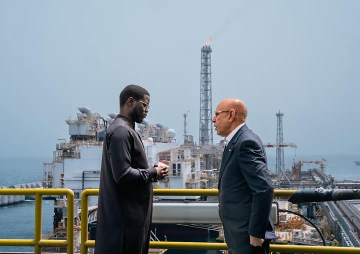 Diomaye et Ghazouani sur le site de GTA