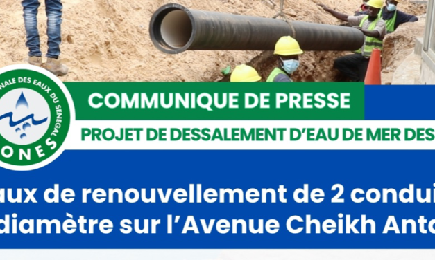 Communiqué de presse - PROJET DE DESSALEMENT D'EAU DE MER DES MAMELLES