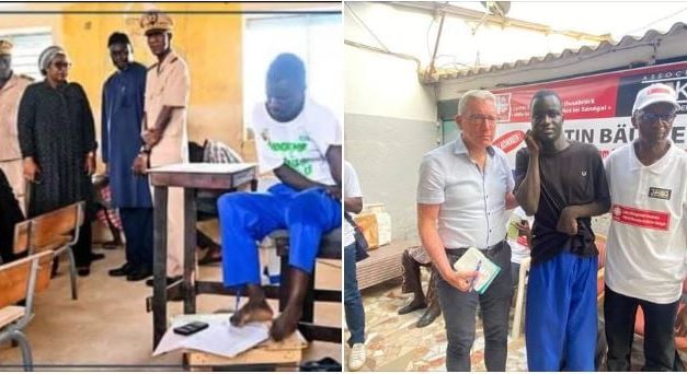 KAOLACK - Pape Natango Mbaye, un élève qui écrit avec ses pieds, décroche son BAC S2 avec la mention Bien