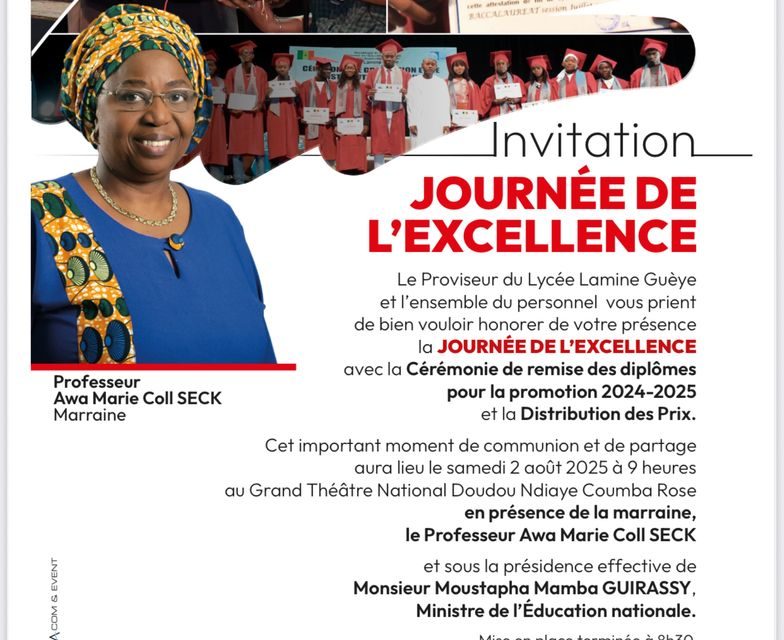 JOURNÉE DE L’EXCELLENCE- Le Lycée Lamine Guèye de Dakar célèbre ses cent ans d’existence
