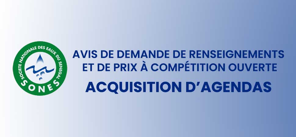 Avis de Demande de Renseignements et de Prix à Compétition Ouverte  - ACQUISITION D’AGENDAS
