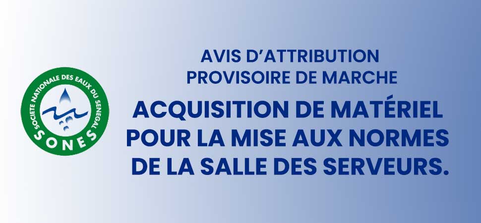 Acquisition de matériel pour la mise aux normes de la salle des serveurs