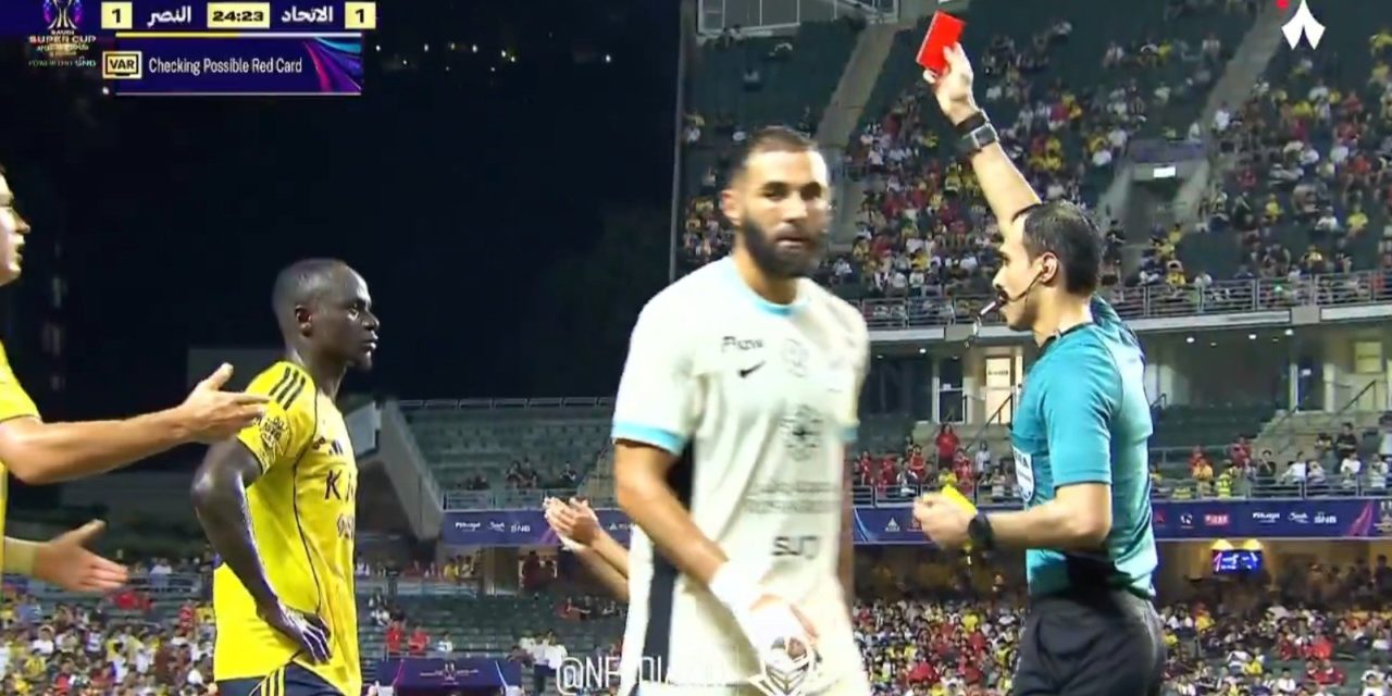 SUPERCOUPE D'ARABIE SAOUDITE - Buteur, Mané écope d'un carton rouge