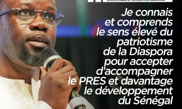 MOBILISATION DES RESSOURCES FINANCIÈRES- ‎Ousmane Sonko invite la diaspora à investir dans les futures levées de fonds de l’État
