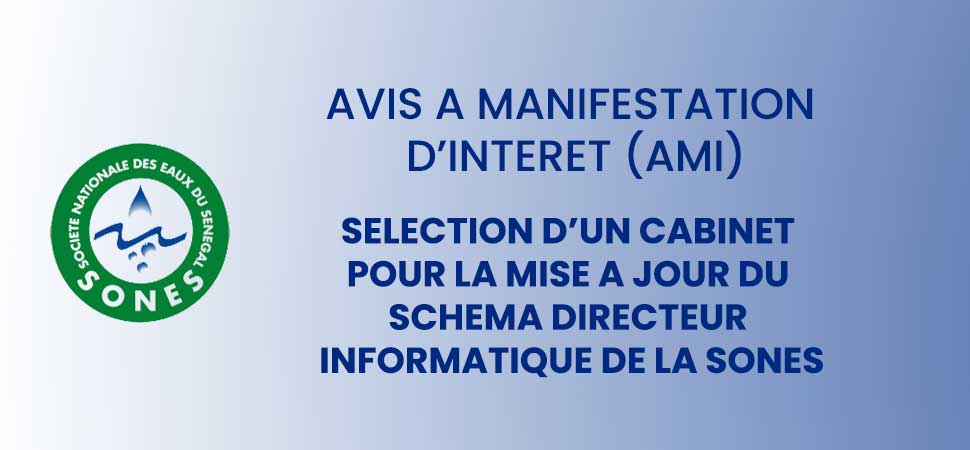 SONES - Sélection d’un cabinet pour la mise a jour du schéma directeur informatique de la SONES