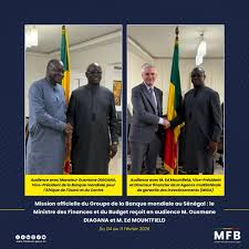 MISSION OFFICIELLE DU GROUPE DE LA BANQUE MONDIALE AU SÉNÉGAL - Le ministre des Finances reçoit les Vice-Présidents de l’institution