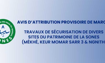 Travaux de sécurisation de divers sites du patrimoine de la SONES (Mékhé, Keur Momar SARR 3 & Ngnith)