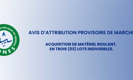 SONES - Acquisition de matériel roulant, en trois (03) lots indivisibles